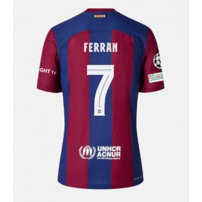 Barcelona Ferran Torres #7 Replika Hjemmebanetrøje 2023-24 Kortærmet